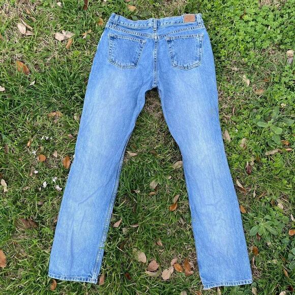 Vintage Y2K Old Navy Just‎ Below Waist Blue Straight Leg Denim Jeans Light Wash - Picture 2 of 6